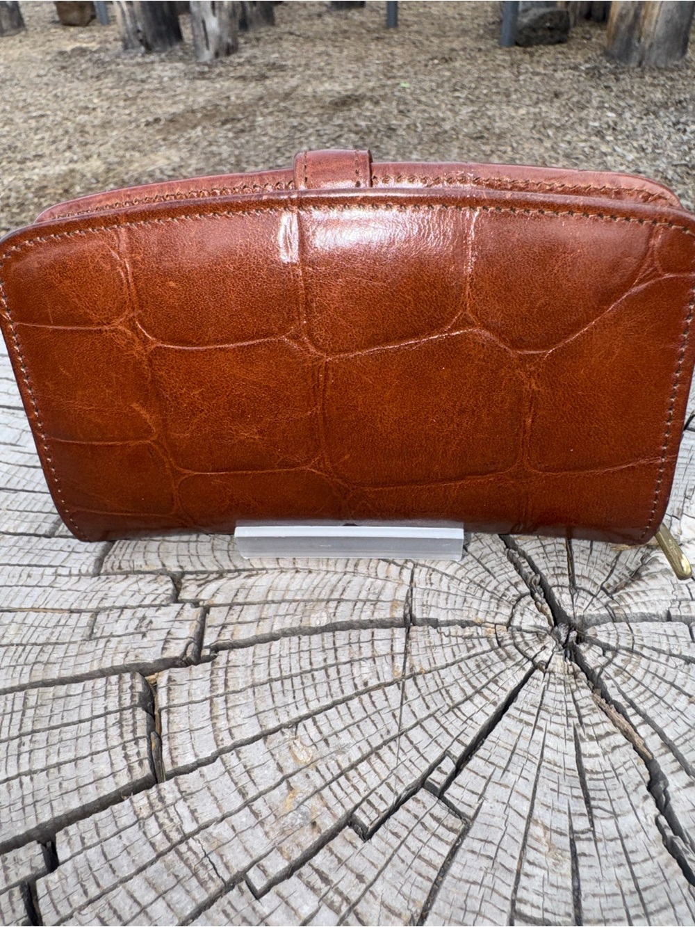 Mulberry rare Brown Croc-Embossed Leather Wallet. - Picture 2 of 8